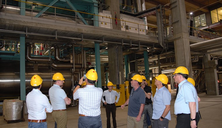 Visite de la centrale de chauffage au bois d'Aubrugg.