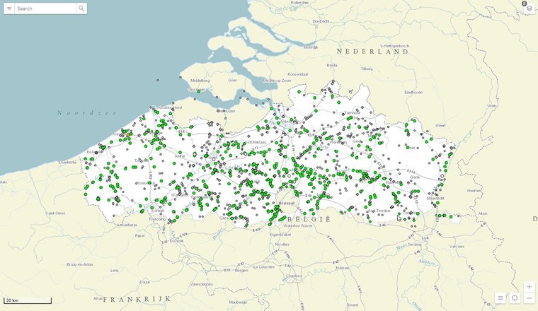 Übersicht zur Situation von Pegelständen im beobachteten Gebiet. (Bild: waterinfo.be)